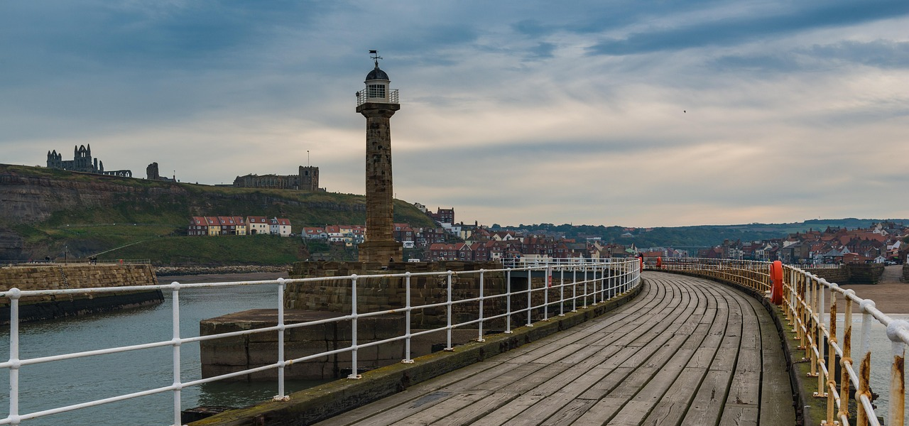 Whitby town from the pier